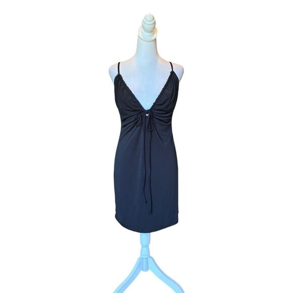 Abercrombie & Fitch Convertible Strappy Cutout Mini Dress Womens Large Black NEW - Picture 3 of 14